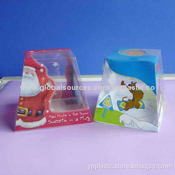 Plastic PET Boxes with Printing, Customized Designs, Sizes are Welcome